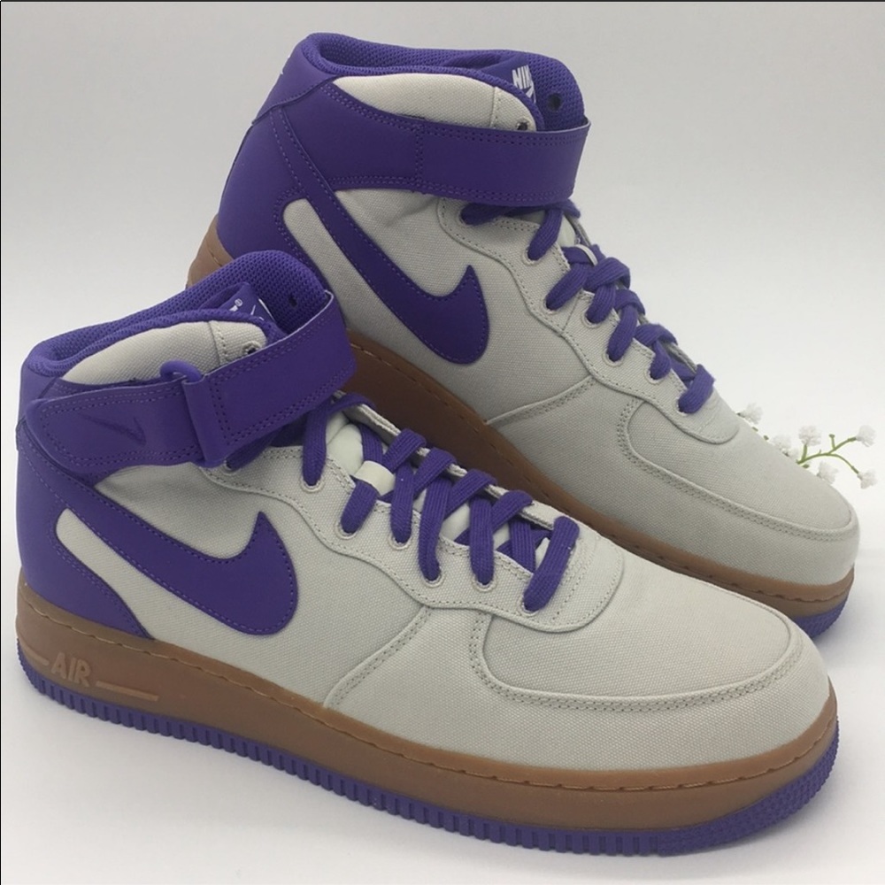 Nike Air Force 1 Mid ‘07 TXT light bone/dark iris - Picture 6 of 8